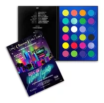 Paleta De 24 Sombras Neon City Of Neon Lights Rude Cosmetics