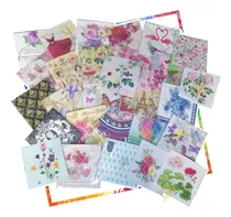 Pack 20 Servilletas Decoupage X Mayor Vintage Flores Maripos