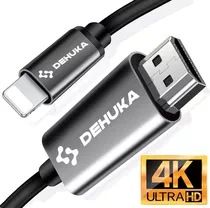 Dehuka Cable Hdmi Full Hd 4k Compatible Con Celular iPhone Tv Proyector Monitor 