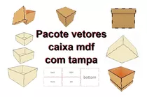 Pacote Arquivos Vetores Caixas Mdf Laser Router Cnc Corte 