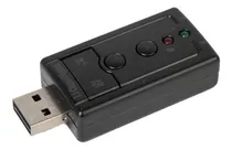 Placa De Som Usb Externa C P2 Pc Adaptador Áudio 7.1