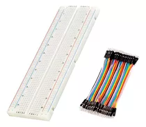 Protoboard 830 Puntos Y Cables Para Electronica