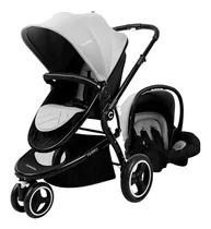 Cochecito Coche Bebe Ferro Carestino Jogger Gris +accesorios Color Gris Claro Color Del Chasis Negro