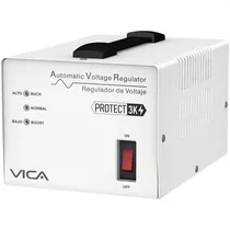Regulador Vica Protect 3k 1800w 3000va Refrigerador Lavadora Color Blanco