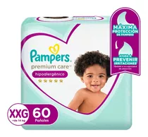 1 Paquete Pañales Pampers Premium Care Todas Las Tallas Género Sin Género Tamaño Talla Xxg:60 Und.