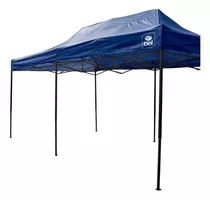 Tenda Gazebo 3 X 6m Em Aço Dobrável Barraca Camping Pagoda Cor Azul