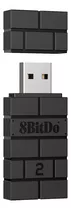 Adaptador 8bitdo.2 Controles Bluetooth Xbox Ps4 Ps5 Switch Color Negro