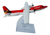 Miniatura De Avião Fokker F-50 Avianca Em Metal 16cm