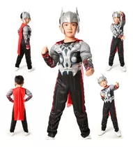 Disfraz Thor Infantil Con Casco Completo Exclusivo Alcolchon