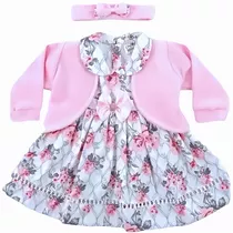 Roupa De Bebe Menina 100% Algodão Com Bolero Mundo Nina Kids