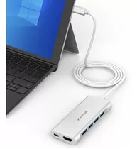 Lention 3. 1mt Long Cable Usb-c Multiport Hub Con 4k Hdmi 4 