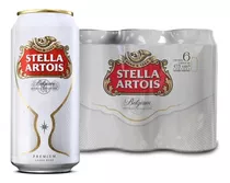 Cerveza Stella Artois Lata 473cc Pack X 6