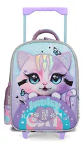 Mochila Con Carro 12 Pulgadas Cat Gatito Gato Chimola Bt66