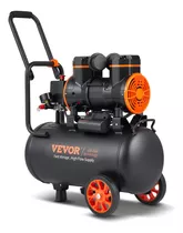 Vevor Compresor De Aire Silencioso Sin Aceite 24l 1450w 110v