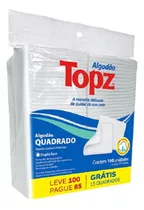 Algodão Topz Quadrado Dupla Face Limpeza Facial 100 Un