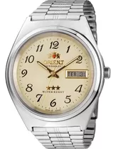 Relógio Orient 469wb1af C2sx Inox Bege Automático Numeros