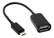 Cable Otg Para Equipos Móviles Celulares Puerto Micro Usb Color Negro