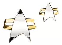 Prendedor Pin Star Trek Ds9 Y Voyager Metal Plateado 7d9