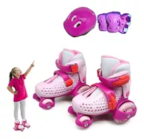 Patines De Niña Con Luces Graduables Quad