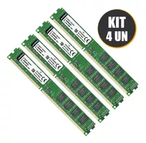 Kit Com 4 Memória Kingston Ddr3 4gb 1600mhz Desktop 