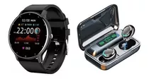 Reloj Inteligente Smartwatch Zl02 + F9 Audífono Inalámbricos