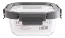 Contenedor Taper Home Concept De Vidrio Hermetico 0.54 L. Color Transparente