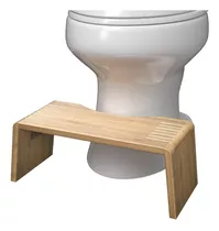 Squatty Potty Oslo - Taburete Plegable De Bambu Para Inodor