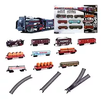 Tren 9 Vagones Luces Sonidos 122x68 Rail King Mundo Pre F202