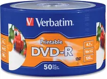 50 Dvd Imprimible Verbatim 4.7 Gb 16x Neto Facturado Full