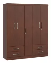 Closet Yardas 5 Puertas 4 Cajones Modelo S445 Caoba