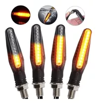 4 Piscas Seta De Moto Led Flecha Cristal Esportiva Universal