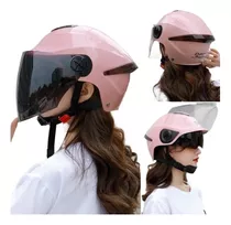 Casco De Moto De Doble Lente A Prueba De Sol General Mujer