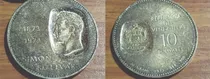 Moneda Doblón Plata 10 Bolívares Año 1973