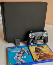 Ps4 Slim 500gb Modelo Japonês, Com 2 Jogos, Super Novo.