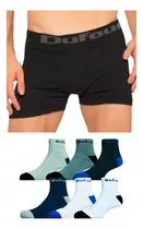 6 Boxers Dufour + 6 Pares Medias Soquetes Deportivas Cortas