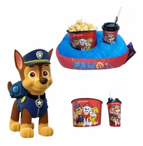 Kit Almofada Pipoca Infantil Patrulha Canina - Zona Criativa Cor Azul