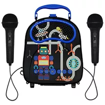 Máquina De Karaoke Niños 2 Micrófonos, Bluetooth, Mã...