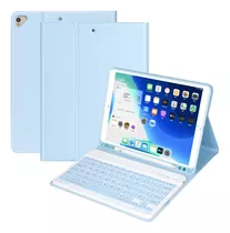 Funda C/teclado Coo Para iPad 9th/8th/7th 10.2in Azul Claro