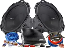 Combo Doble Subwoofer Rockford 12 Pulgadas Potencia 600w Kit