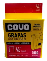 Grapas Tapiceria Corona Plana 1/4 6mm 