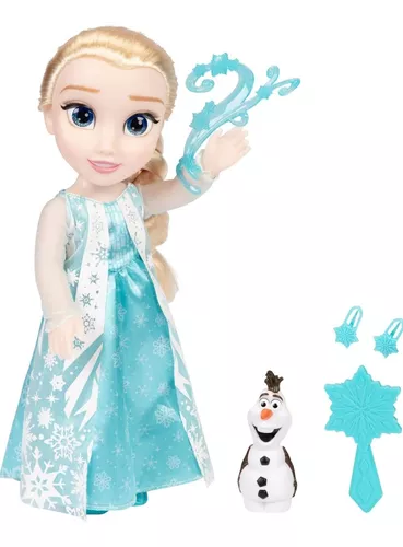 Muñeca Articulada Princesa Elsa Cantante Y Olaf Disney 32cm Envío gratis