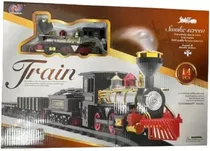 Tren Humo Para Navidad 14pcs A Pila Con Sonido 