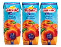 Tripack Jugo Natulac Néctar Durazno Sin Azúcar 