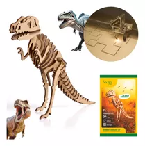 Quebra-cabeça 3d Dinossauro Tiranossauro Rex 29 Peças - Mdf