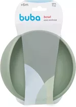 Bowl Em Silicone Com Ventosa Tigela Pote Alimentação Buba Cor Verde
