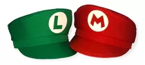  Kit Quepe Mario E Luigi / Boina / Chapéu Para Festa 