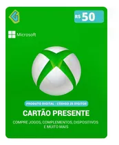 Gift Card Xbox Cartão Presente Microsoft Live R$ 50 Reais