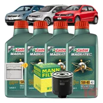 Kit Troca De Óleo 5w40 Castrol Gol G5 G6 G7 1.0 8v E 1.6 8v