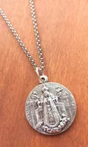 Virgen De Itatí Medalla Zamak Italiana + Cadena Acero 316l