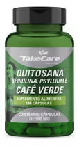 Quitosana+spirulina+psylium+café Verde 500mg 60cáp-take Care Sabor Sem Sabor
